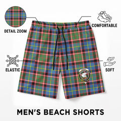 Norvel (or Norvill) Tartan Crest Men's Beach Shorts