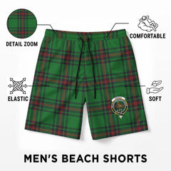 Orrock Tartan Crest Men's Beach Shorts
