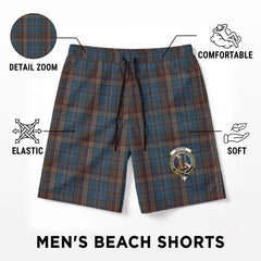 Renton Tartan Crest Men's Beach Shorts