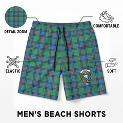 Shaw (of Sauchie) Ancient Tartan Crest Men's Beach Shorts