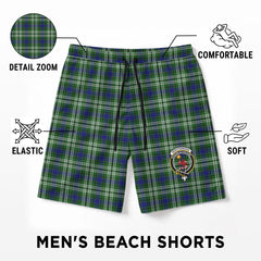 Spottiswood Tartan Crest Men's Beach Shorts
