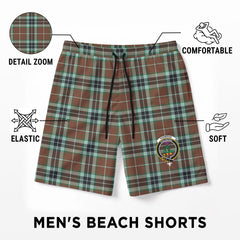 Thomson Hunting Modern Tartan Crest Men's Beach Shorts