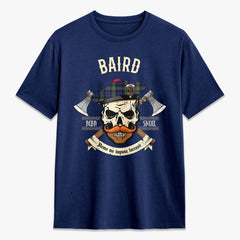 Baird Modern Tartan Crest 2D T-shirt - Alba Skull Style