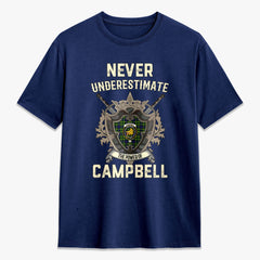 Campbell of Breadalbane Modern Tartan Crest 2D T-shirt - Never Underestimate Style