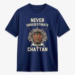 Chattan Tartan Crest 2D T-shirt - Never Underestimate Style