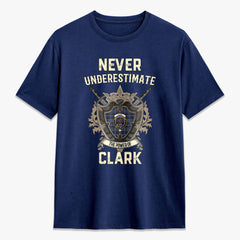 Clark Modern Tartan Crest 2D T-shirt - Never Underestimate Style
