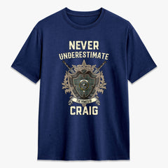 Craig Tartan Crest 2D T-shirt - Never Underestimate Style