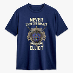 Elliot Modern Tartan Crest 2D T-shirt - Never Underestimate Style