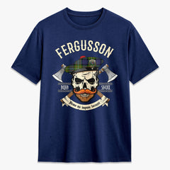 Fergusson Modern Tartan Crest 2D T-shirt - Alba Skull Style