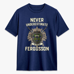 Fergusson Modern Tartan Crest 2D T-shirt - Never Underestimate Style