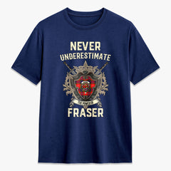 Fraser Tartan Crest 2D T-shirt - Never Underestimate Style