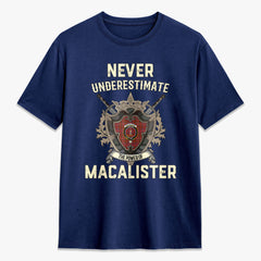 MacAlister Modern Tartan Crest 2D T-shirt - Never Underestimate Style