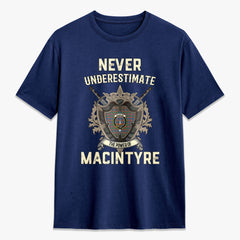 MacIntyre Ancient Tartan Crest 2D T-shirt - Never Underestimate Style