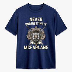 McFarlane Black - White Tartan Crest 2D T-shirt - Never Underestimate Style