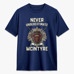 McIntyre Modern Tartan Crest 2D T-shirt - Never Underestimate Style