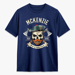 McKenzie Dress Ancient Tartan Crest 2D T-shirt - Alba Skull Style