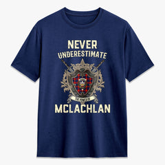 McLachlan Modern Tartan Crest 2D T-shirt - Never Underestimate Style