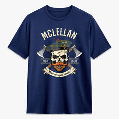 McLellan Ancient Tartan Crest 2D T-shirt - Alba Skull Style
