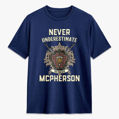 McPherson Ancient Tartan Crest 2D T-shirt - Never Underestimate Style
