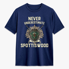 Spottiswood Tartan Crest 2D T-shirt - Never Underestimate Style
