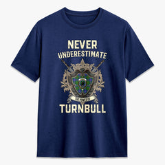 Turnbull Hunting Tartan Crest 2D T-shirt - Never Underestimate Style