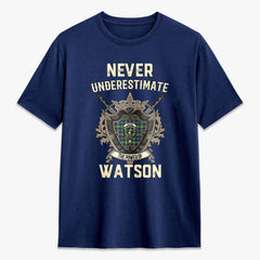 Watson Ancient Tartan Crest 2D T-shirt - Never Underestimate Style