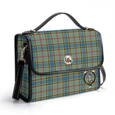 Balfour Blue Tartan Crest Satchel Bag