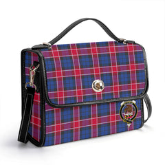 Graham of Menteith Red Tartan Crest Satchel Bag