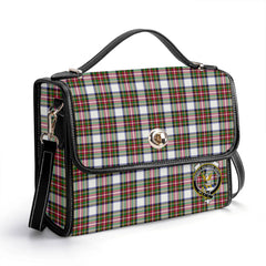 Stewart Dress Modern Tartan Crest Satchel Bag