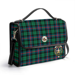 Urquhart Broad Red Ancient Tartan Crest Satchel Bag