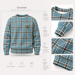 Thomson Blue Tartan Crest Sweater