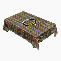 Scott Green Weathered Tartan Crest Tablecloth