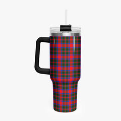 Carrick District Tartan Crest 40 oz Insulated Tumbler with Handle