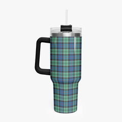 Leslie Hunting Ancient Tartan Crest 40 oz Insulated Tumbler with Handle