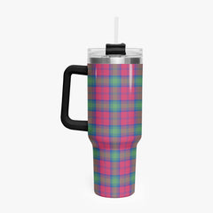 Lindsay Ancient Tartan Crest 40 oz Insulated Tumbler with Handle