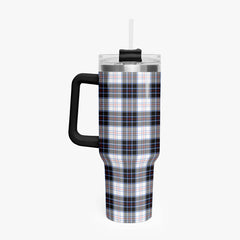 MacRae Dress Modern Tartan Crest 40 oz Insulated Tumbler with Handle