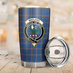 MacLaine of Loch Buie Hunting Ancient Tartan Crest Tumbler