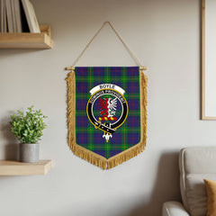 Boyle Tartan Crest Wall Hanging Banner - Wood Pole