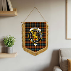 Broun Ancient Tartan Crest Wall Hanging Banner - Wood Pole