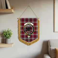 Little Tartan Crest Wall Hanging Banner - Wood Pole