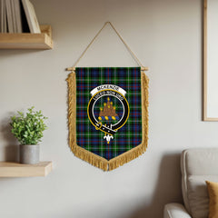 McKenzie Modern Tartan Crest Wall Hanging Banner - Wood Pole