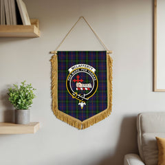 McLafferty Tartan Crest Wall Hanging Banner - Wood Pole