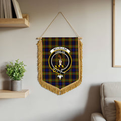 McLellan Modern Tartan Crest Wall Hanging Banner - Wood Pole