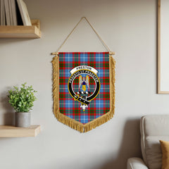 Preston Tartan Crest Wall Hanging Banner - Wood Pole