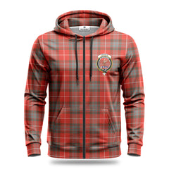Fraser (of Lovat) Weathered Tartan Crest Hoodie