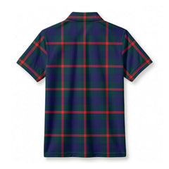 Agnew Modern Tartan Crest Birdseye Mesh Polo Shirt