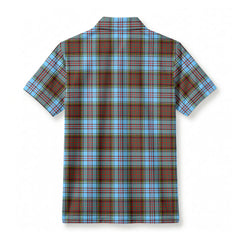 Anderson Ancient Tartan Crest Birdseye Mesh Polo Shirt