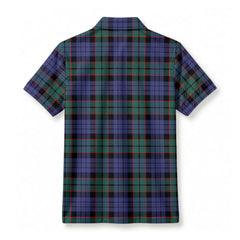 Fletcher Modern Tartan Crest Birdseye Mesh Polo Shirt