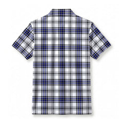 Hannay Modern Tartan Crest Birdseye Mesh Polo Shirt
