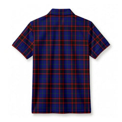 Home Modern Tartan Crest Birdseye Mesh Polo Shirt